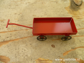 Cart of red metal