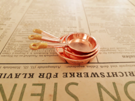 set of 3 copper frying pans