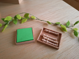 bakje lesmateriaal 3,2 x 3,2 cm