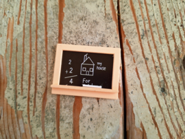 klein schoolbord 2 + 2