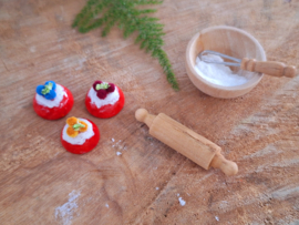 Petits Desirés rood, 3 stuks