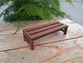 bench without backrest brown