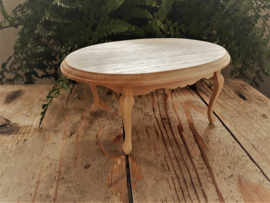 stevige houten tafel ovaal 15 cm