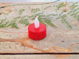 rood waxinelichtje  led incl. batterij