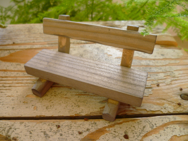 weathered wood bench