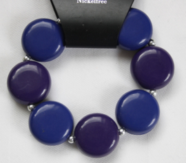 Blauw/paarse armband