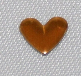 Heart Gold 6x7 mm
