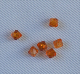 Acryl kraal facet Oranje 4x5 mm