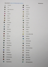 Kleurenkaart Rhinestones