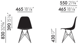 Vitra Eames Plastic Side Chair DSR
