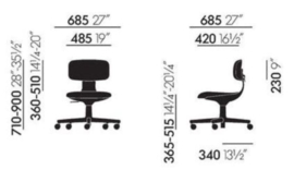 Vitra Rookie bureaustoel zwart