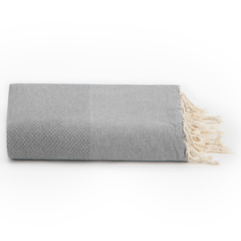 Plaid of grand foulard katoen - Grijs - 190x300cm (LANTARA)