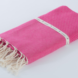 Hammam towel Honeycomb - Fuchsia pink - 100X200cm (LANTARA)
