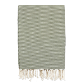Plaid of  grand foulard katoen - Ottoman -  Olive Green - 190x300cm (LANTARA)