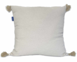 Lantara Cushion Pompons - Sand - 55x55cm