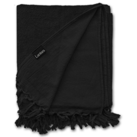 Hammam towel Terry cloth - Black - 90x195cm (LANTARA)