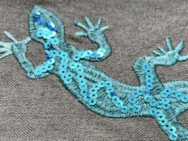 Gecko Pouch Clutch - Turquoise  - LANTARA