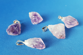 Amethyst hangertje - ruw