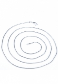Halsketting Snake 40cm/1,2mm - Silver Plated
