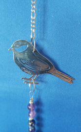 Chakra hanger met edelsteen kralen + vogeltje