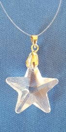Kristal raamhanger "ster" klein, ca. 2,5cm