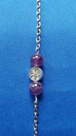 Amethyst pendel met boom