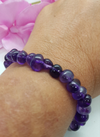 Armband grof (tumble)  - Amethyst