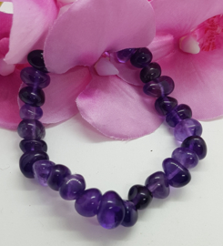 Armband grof (tumble)  - Amethyst