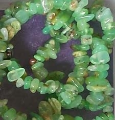 Split armband  - Chrysopraas