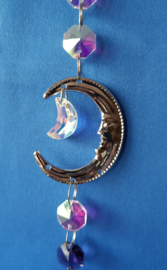 Chakra hanger maan met octagon kralen