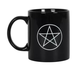 Mok  Pentagram - zwart/wit