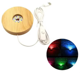 Licht voetje rond - gekleurd licht met USB