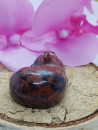 Mahonie obsidiaan poesje liggend nr. 2