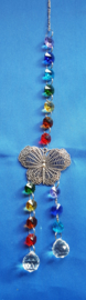 Chakra hanger met vlinder en dubbele bol