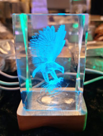 Licht voetje vierkant - gekleurd licht met USB