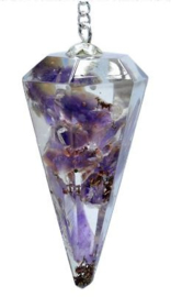 Orgonite Amethyst pendel