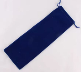 Blauw Donker fluwelen zakje lang