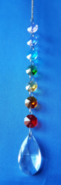 Chakra hanger met octagon kralen en druppel