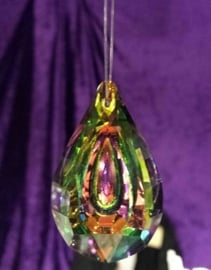 Kristal raamhanger "Bindi" - Multicolor  3,2 x 5 cm