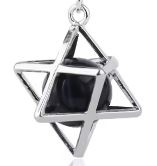Edelsteen hanger Merkaba  - Onyx