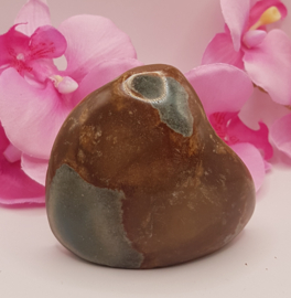 Jaspis Polychroom half gepolijst half ruw