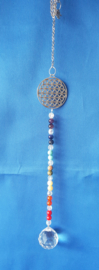 Chakra ronde edelsteen kralen met de flower of life