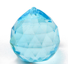 Kristal raamhanger "Bol" 3 cm - Blauw