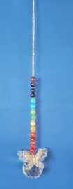 Chakra hanger met edelsteen kralen en vlinder