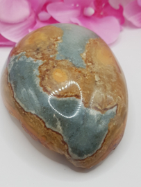 Jaspis Polychroom half gepolijst half ruw