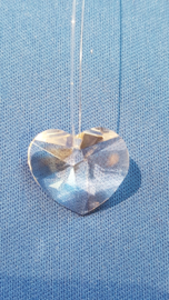 Kristal raamhanger "hart" klein, ca. 2cm