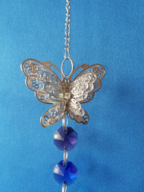 Chakra hanger met octagon kralen + 3d vlinder