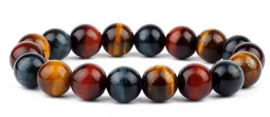 Tijgeroog 8mm - multi - 17cm small