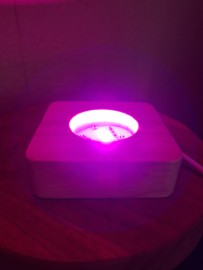 Licht voetje vierkant - gekleurd licht met USB