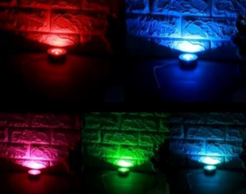 Licht voetje vierkant - gekleurd licht met USB